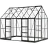 Halls ICON Planthouse 8 13 m² sort m/3 mm hærdet glas og fundament
