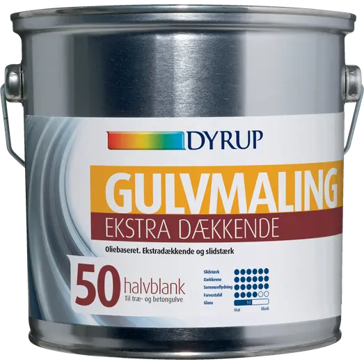 Dyrup gulvmaling ekstra dækkende olie 50 hvid