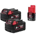 Milwaukee M18 B5 18V 5.0 Ah batterier 2 stk