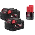 Milwaukee M18 B5 18V 5.0 Ah batterier 2 stk