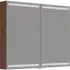 Scanbad Level spejlskab 100x80cm brun eg