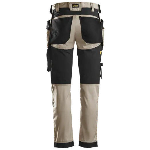 Snickers Allroundwork arbejdsbukser med hylsterlommer stretch khaki/sort