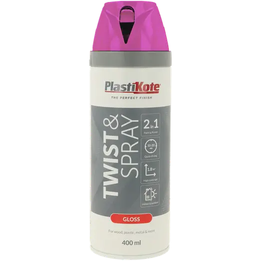 Plasti-Kote twist spraymaling 400 ml blank pink