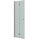 Scanbad foldedør 79x200cm børstet satin/isglas