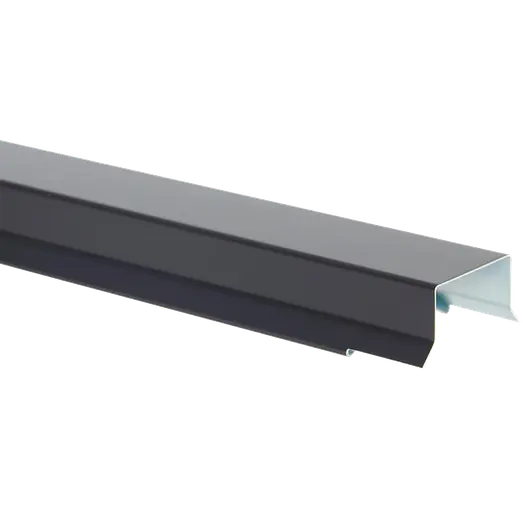 Bygtjek sternkapsel lige 25x1000 mm sort/alu