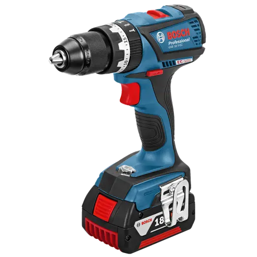 Bosch GSB 18V-EC professional slagboremaskine 2x5.0 Ah batteri i L-BOXX