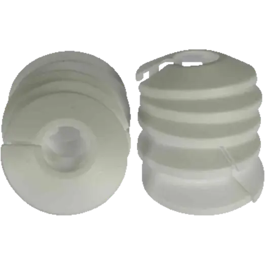 Roset delt 1/2" 22 mm hvid