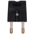 E-Line + stikprop flad sort 230V 16A