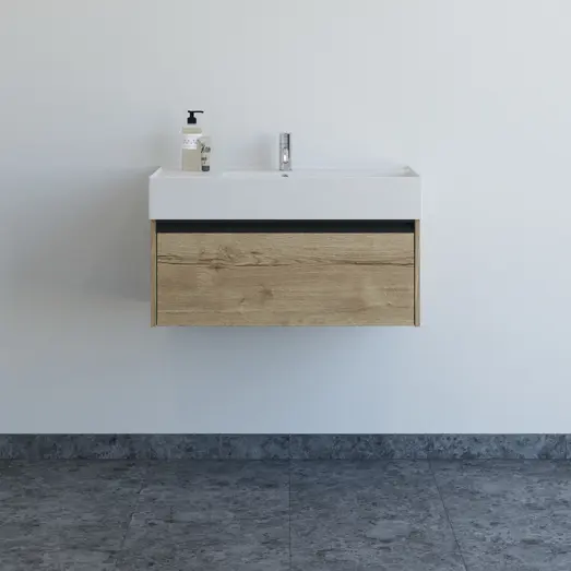Scanbad badmøbel m/Asyre vask/højre natur eg