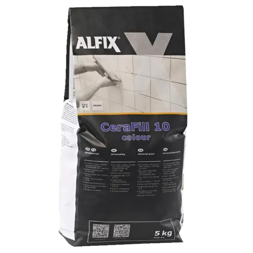 Alfix CeraFill 10 Colour flisefuge 5 kg lysegrå