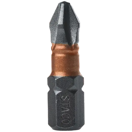 STACO bits heavy duty 1/4 x 25 mm torsion impact PH 2 6 stk orange