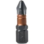 STACO bits heavy duty 1/4 x 25 mm torsion impact PH 2 6 stk orange