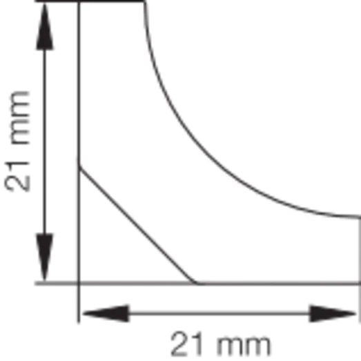 Primo hulkehlliste alu 21x21x3100 mm