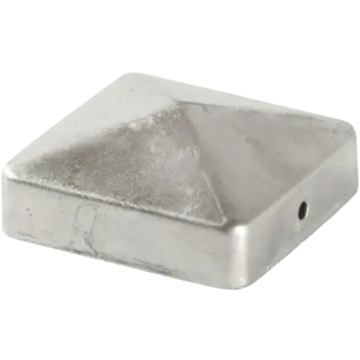 Stolpehat Pyramide Galvaniseret 76x76 mm