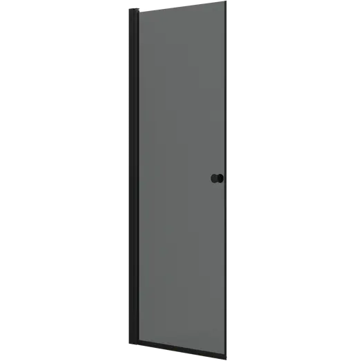 scanbad svingdør 79x200cm sort/røgfarvet glas