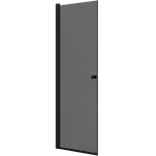 scanbad svingdør 79x200cm sort/røgfarvet glas