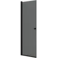 scanbad svingdør 79x200cm sort/røgfarvet glas