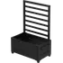 PLUS Cubic blomsterkasse m/fødder og espalier 87×50×128 cm sort