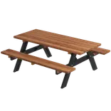 PLUS Bord/bænkesæt 177 cm Gyldenbrun/Sort ThermoWood®/sort
