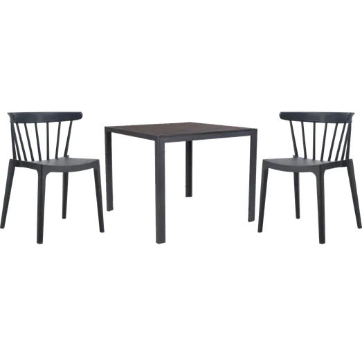 Guldborg havemøbelsæt med 4 Ærø stole sort