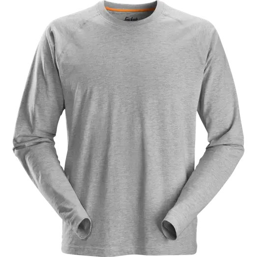 Snickers AllroundWork t-shirt med lange ærmer lys gråmeleret