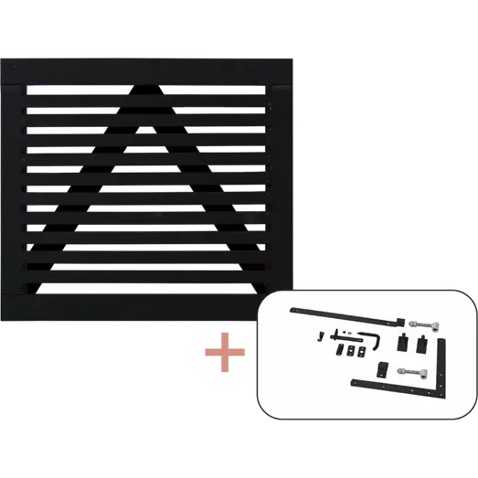 PLUS Tokyo enkeltlåge 100×90 cm sort inkl. sort beslag