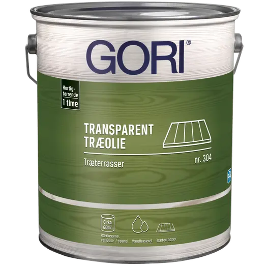GORI 304 transparent træolie træterrasse base 40 4,5 L