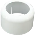 Muffeskjuler t/toilet 110 mm hvid plast