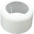 Muffeskjuler t/toilet 110 mm hvid plast
