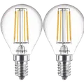 Philips Krone LED pære E14 40W 2 pack