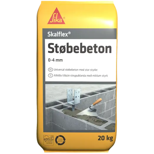 Skalflex støbebeton C100/400 0-4mm - 20 kg