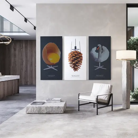 Art-Acoustic akustikbillede Ægget 9x600x1200 mm mørk grå