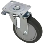 PN transporthjul Ø125 mm med plade og bremse