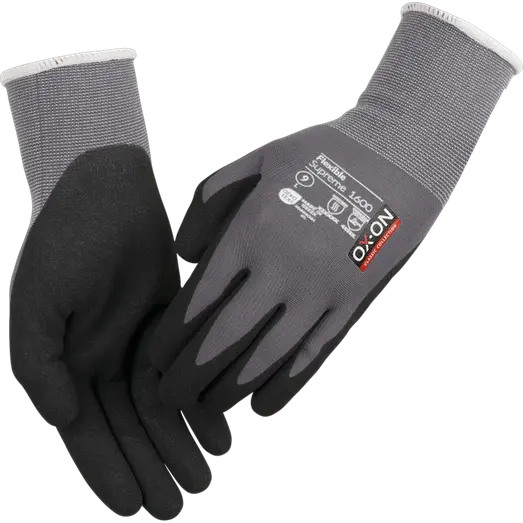 OX-ON Flexible Supreme 1600 handske grå/sort
