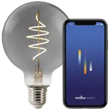 Nordlux smart pære LED E27 G95 4,7W røgfarvet