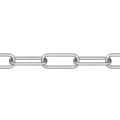 Roliba langleddet kæde varmforzinket 8 mm x 3 m