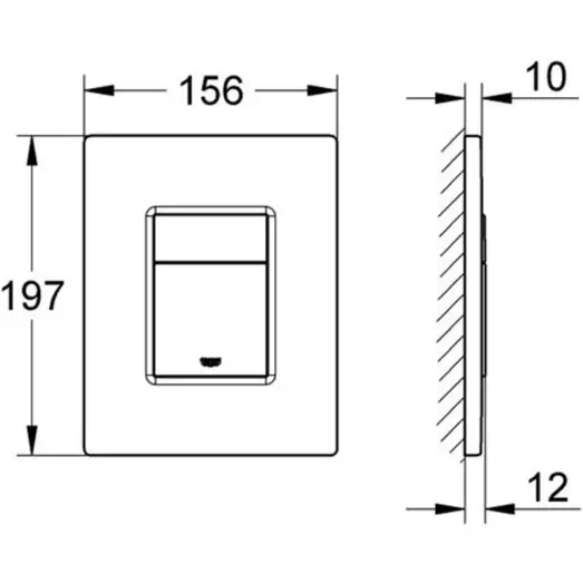 Grohe Skate Cosmopolitan betjeningsplade - krom