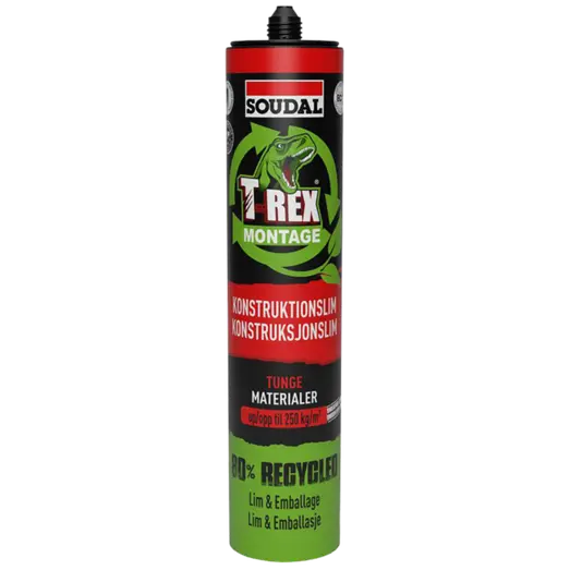 Soudal Montagelim T-REX Heavy Recycled hvid 350 g