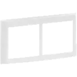 LK Fuga soft design inkl. Ramme 2x1 modul vandret hvid
