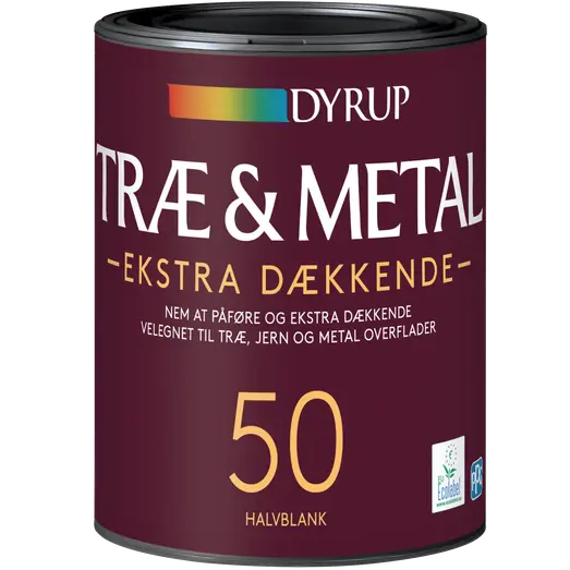 Dyrup træ og metalmaling ekstra dækkende 50 ral 9010