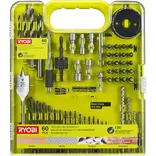 Ryobi RAKDD60 bor- og bitssæt 60 dele