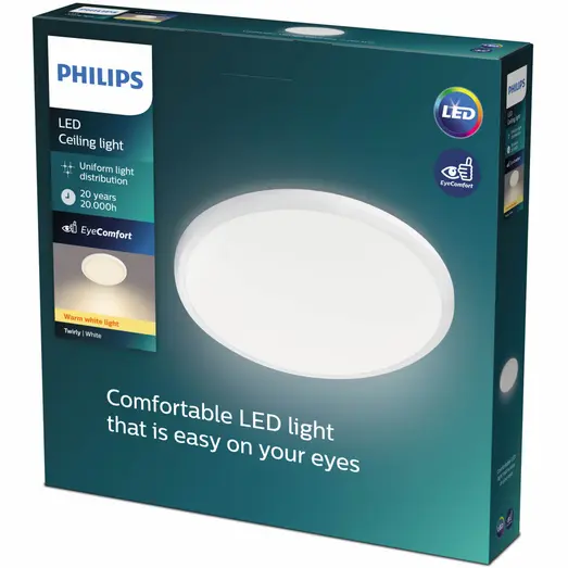 Philips Twirly plafond 17W hvid