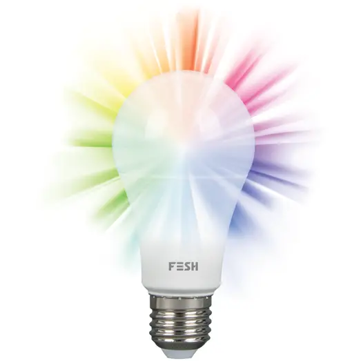 FESH LED pære multicolour E27 9W