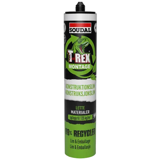 Soudal Montagelim T-REX Light Recycled hvid 350 g