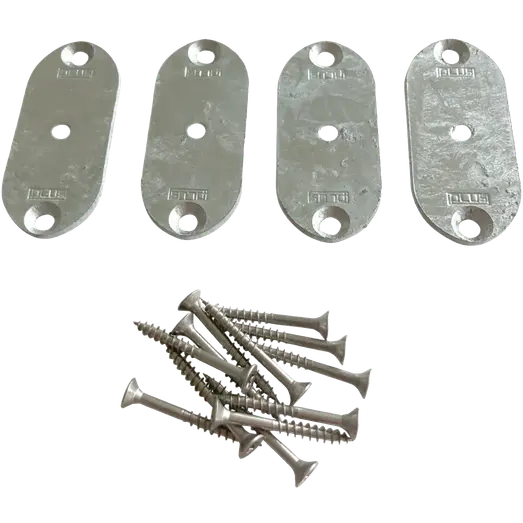 Plus elementbeslag 3x7 cm 4 stk varmgalvaniseret