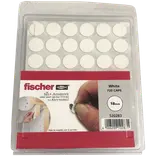 Fischer selvklæbende dækhætter 18 mm hvid 720 stk