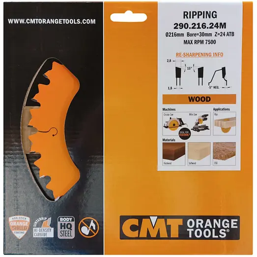 CMT savklinge 216x2,8x30 mm Z24W neg.