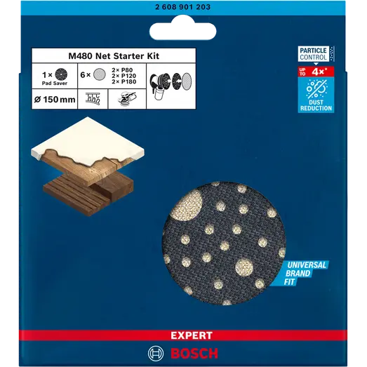 Bosch EXPERT M480-startsæt til excenterslibere 150 mm, 7 stk.