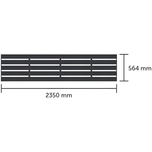 Halls integreret foldbart lamelbord sort t/QUBE Squars 6,3 m²