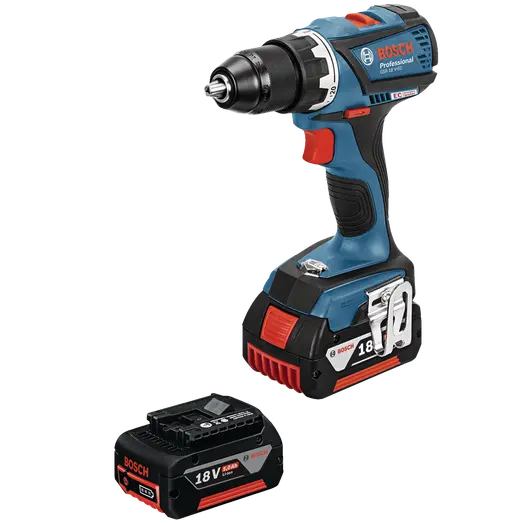 Bosch GSR 18V-EC bore/skruemaskine 2x5,0 Ah i L-BOXX